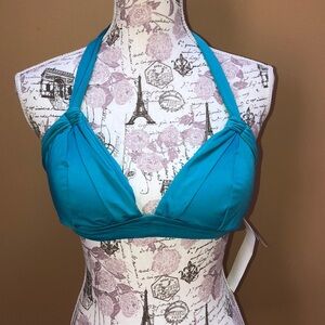 Badgley Mischka Blue Bikini Top 12 NEW